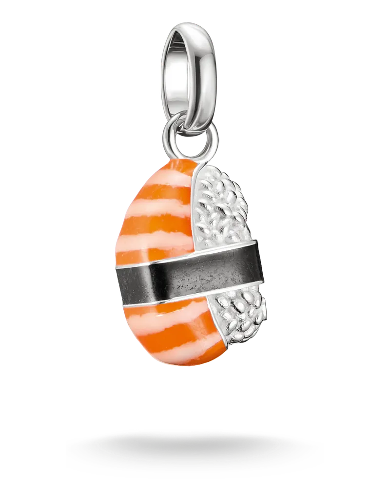 Thomas Sabo Damen Charm-Anhänger Sushi Connect Silber, Sterlingsilber, Charm Club Collection Orange