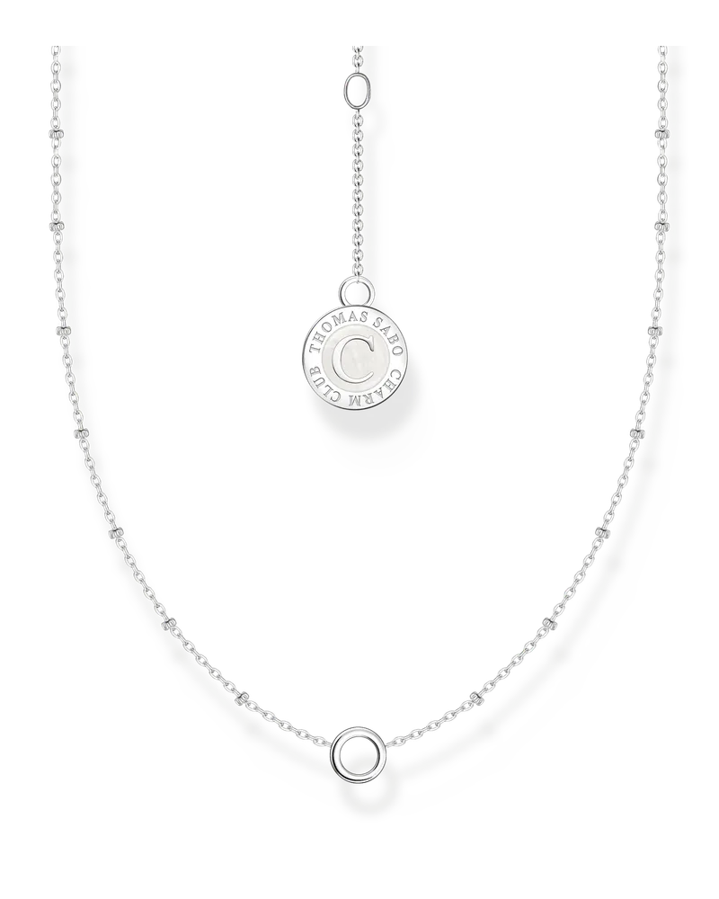 Thomas Sabo Damen Member Charm-Kette mit Kugeln und Charmista Coin Silber, Sterlingsilber, Charm Club Collection Silberfarben