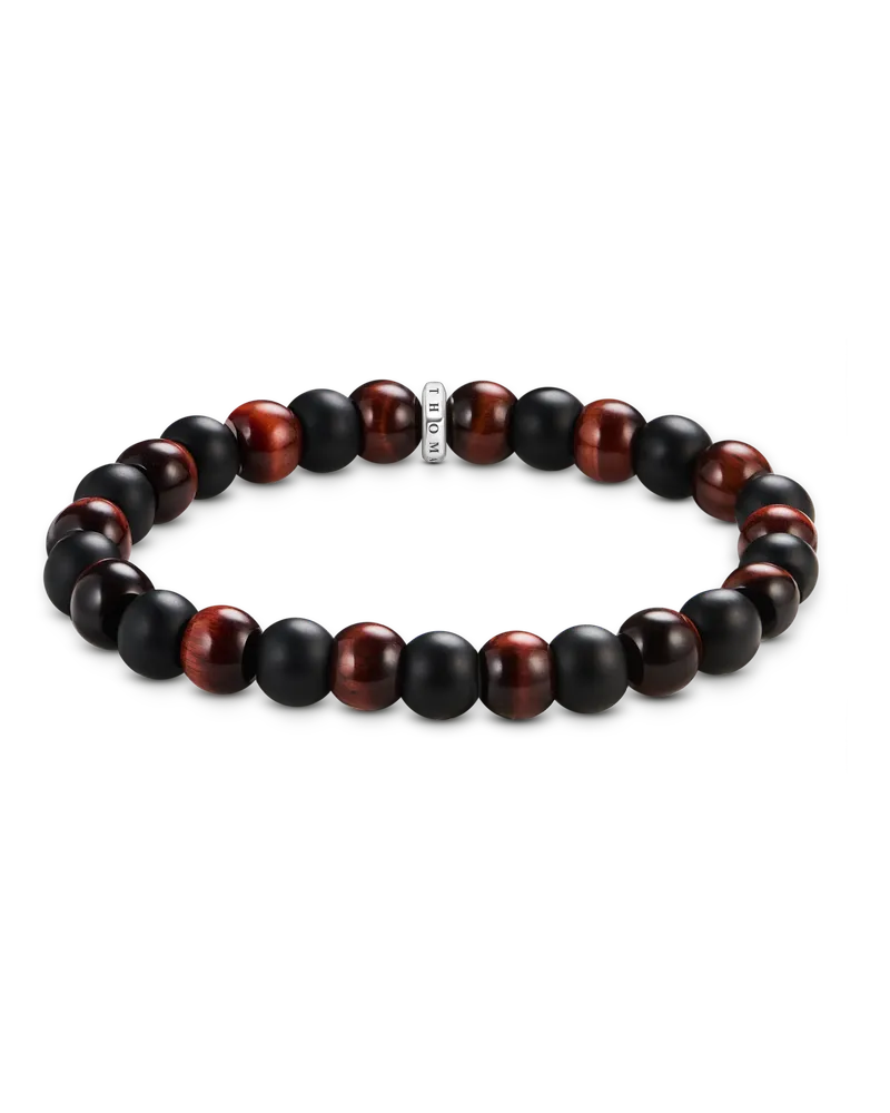 Thomas Sabo Armband Obsidian und rotes Tigerauge 9 mm