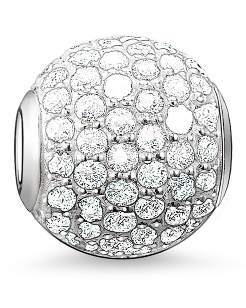 Thomas Sabo Bead Weißer Pavé Silberfarben