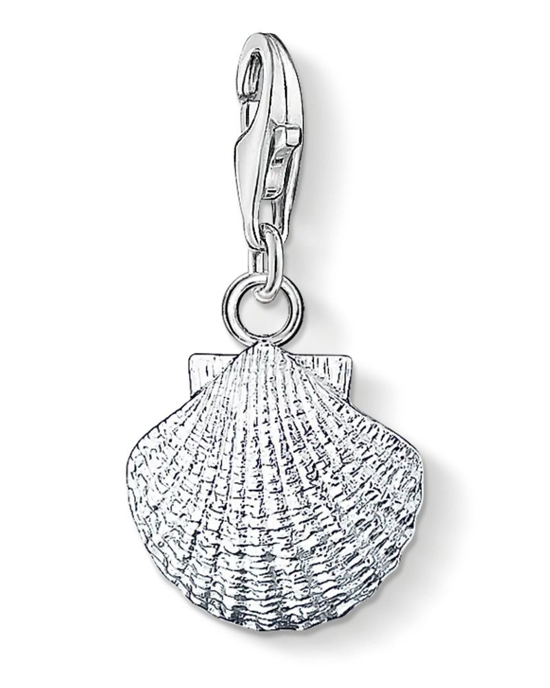 Thomas Sabo Damen Charm-Anhänger Muschel, Sterlingsilber, Charm Club Collection Silberfarben