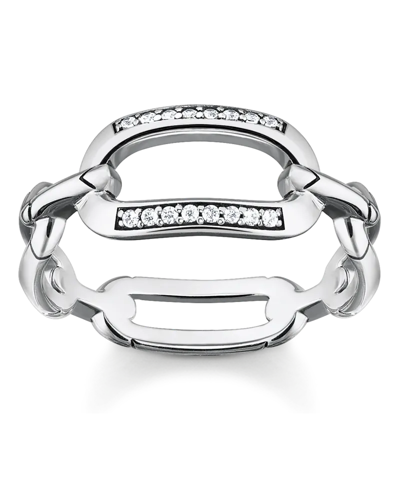 Thomas Sabo Damen Ring Glieder silber, Sterlingsilber Silberfarben