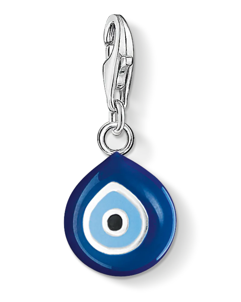 Thomas Sabo Damen Charm-Anhänger Nazar Auge, Sterlingsilber, Charm Club Collection Blau