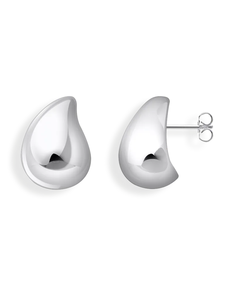 Thomas Sabo Damen Ohrringe in organischer Tropfenform Silber, Sterlingsilber Silberfarben