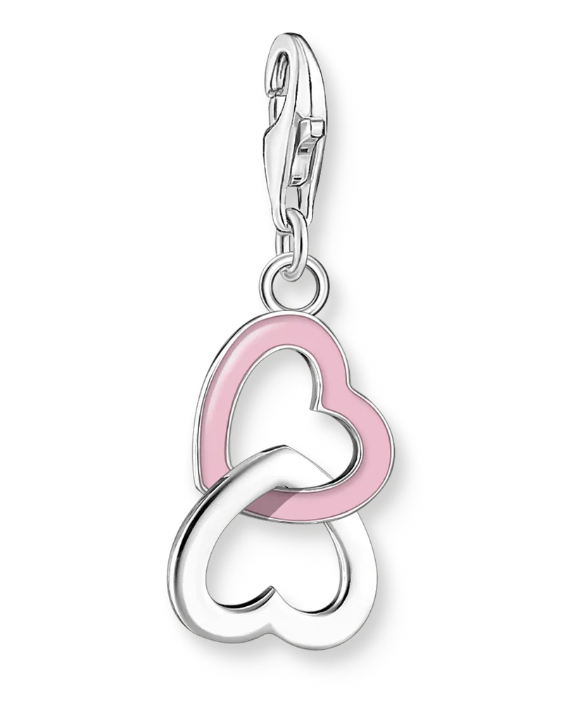 Thomas Sabo Charm-Anhänger pinkes Herz Silber Pink