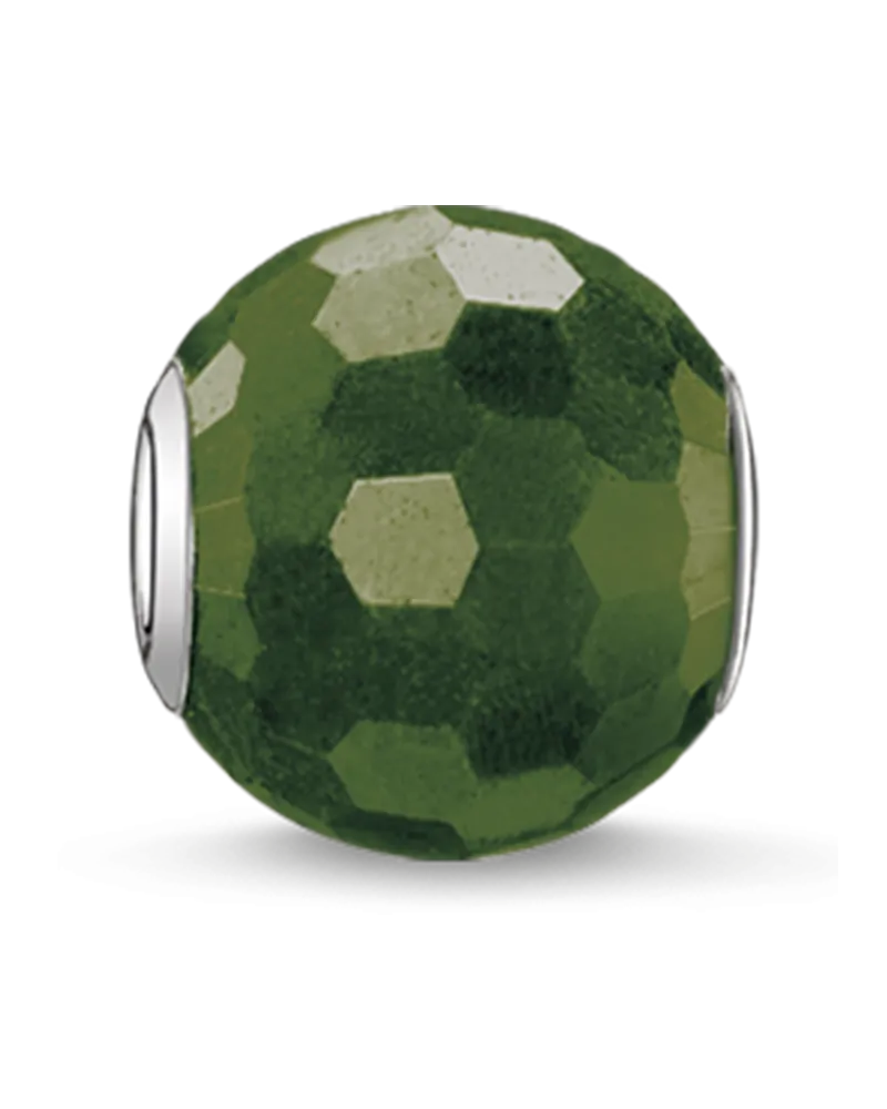 Thomas Sabo Damen Bead Heliotrop, Sterlingsilber, Karma Beads Grün