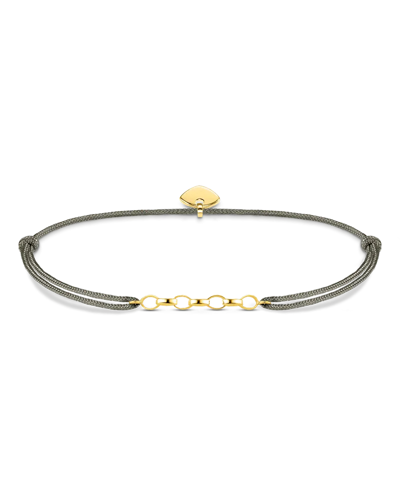Thomas Sabo Damen Armband Little Secret Herz, Sterlingsilber Gelbgold vergoldet, Charm Club Collection Gelbgoldfarben