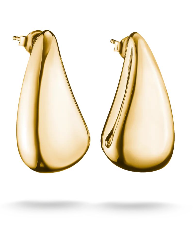 Thomas Sabo Damen Ohrringe Chunky in Tropfenform, M01 Gelbgoldfarben