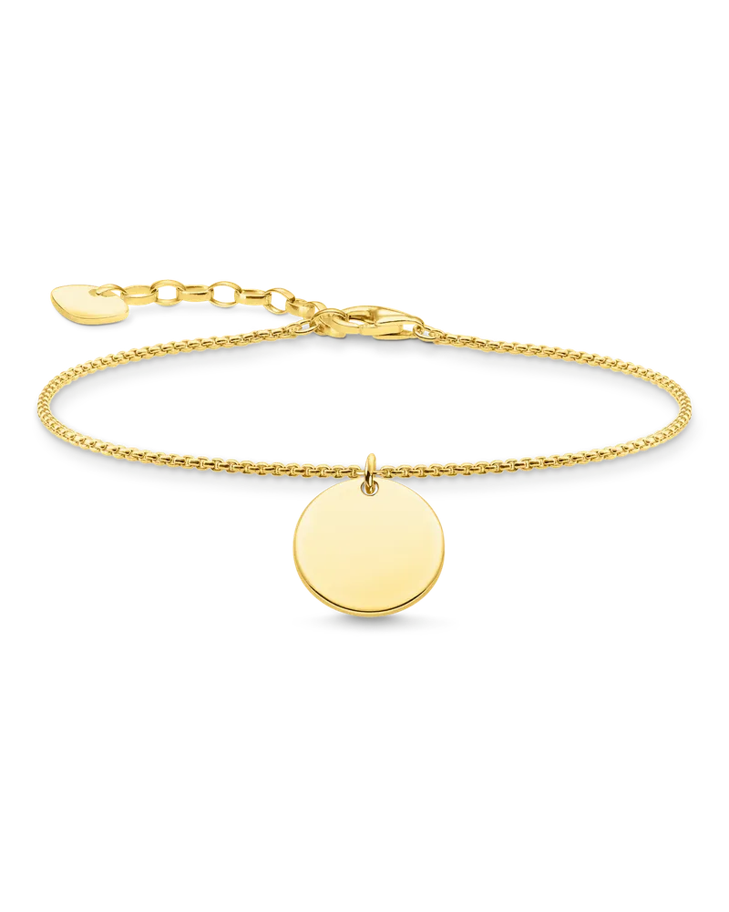 Thomas Sabo Armband Coin gold mit Gravur Gelbgoldfarben