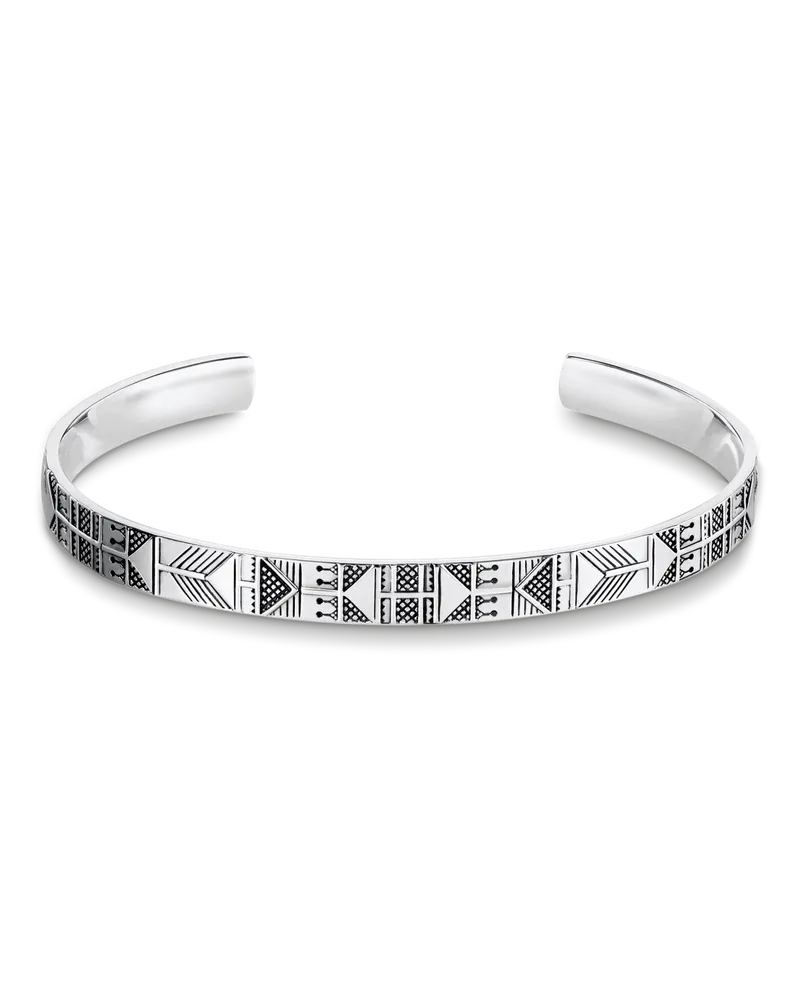 Thomas Sabo Herren Armreif Ethno, Sterlingsilber geschwärzt Silberfarben