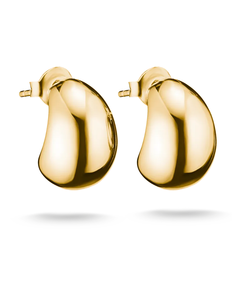 Thomas Sabo Damen Ohrringe Chunky in Tropfenform, M01 Gelbgoldfarben