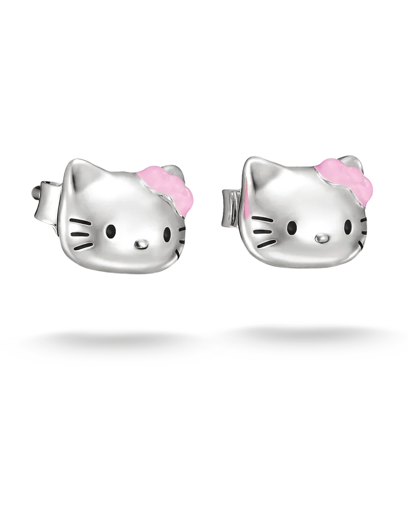 Thomas Sabo Damen Hello Kitty Ohrstecker pinke Schleife, M06 Pink