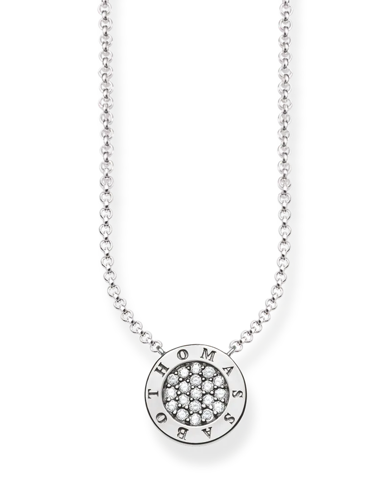 Thomas Sabo Damen Collier klassisch Pavé , Sterlingsilber Silberfarben