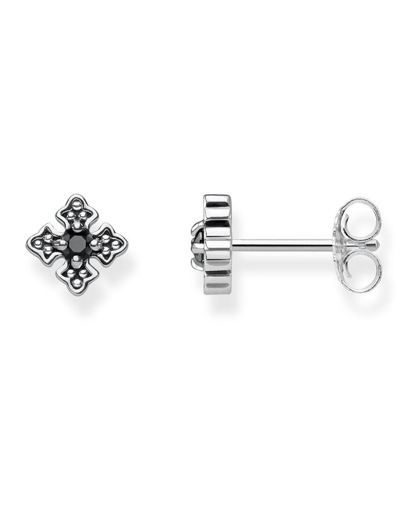 Thomas Sabo Damen Ohrstecker Royalty schwarz, Sterlingsilber Schwarz