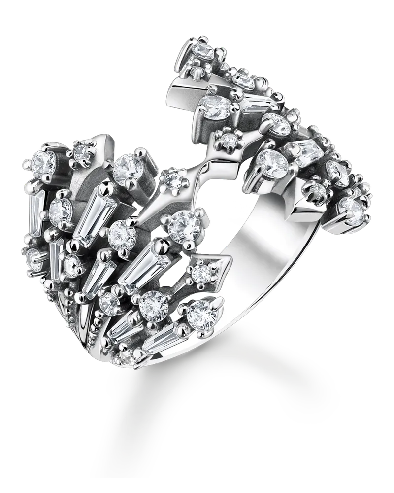 Thomas Sabo Damen Ring mit Wintersonnenstrahlen silber, Sterlingsilber Silberfarben