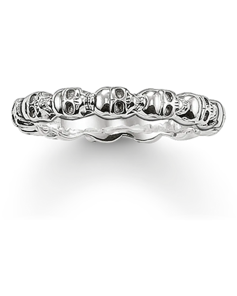 Thomas Sabo Herren Ring Totenkopf, Sterlingsilber Silberfarben