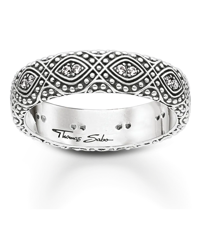 Thomas Sabo Damen Ring Ethno Ornamente , Sterlingsilber Silberfarben