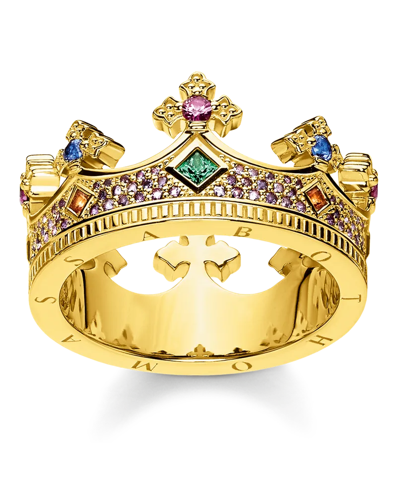 Thomas Sabo Ring Krone gold Blau