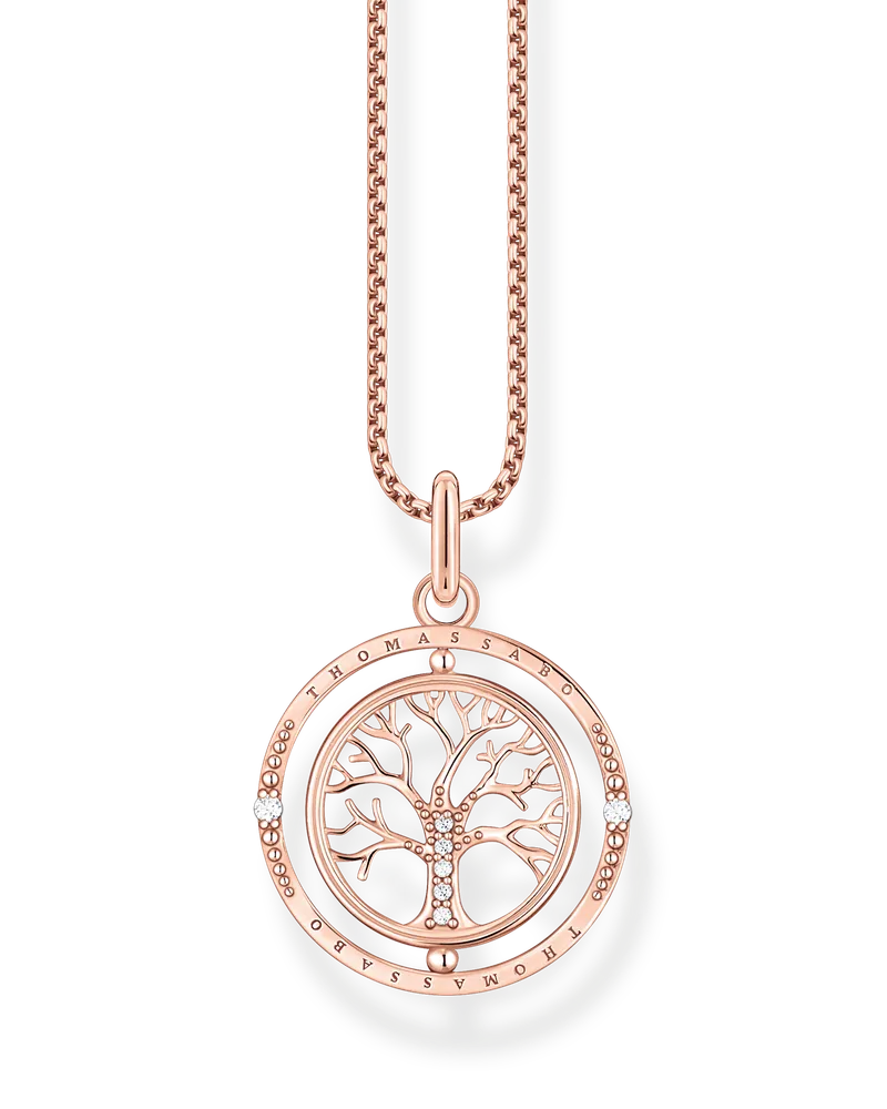 Thomas Sabo Damen Kette Tree of Love roségold, Sterlingsilber Roségold vergoldet Roségoldfarben