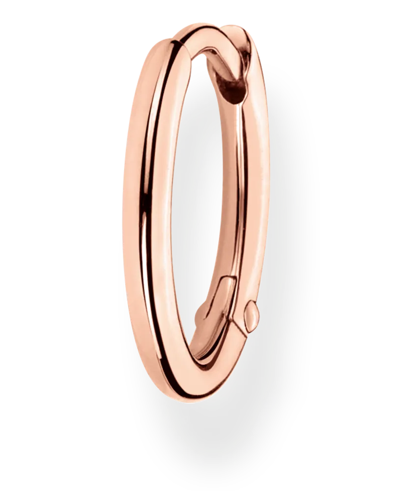 Thomas Sabo Damen Einzel Creole klassisch roségold, Sterlingsilber Roségold vergoldet, Charming Collection Roségoldfarben