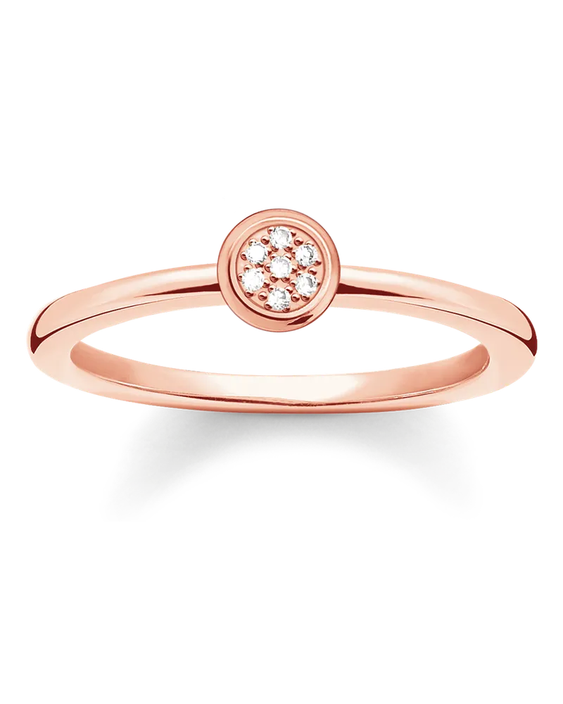 Thomas Sabo Damen Ring, Sterlingsilber Roségold vergoldet Roségoldfarben