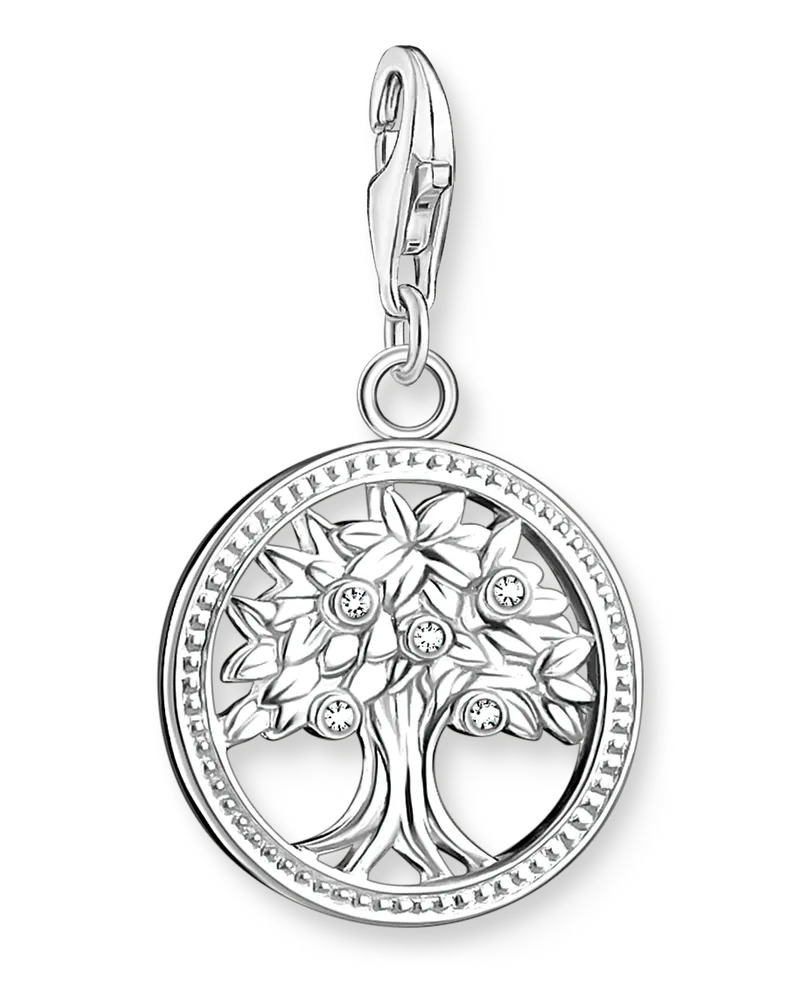 Thomas Sabo Damen Charm-Anhänger Lebensbaum, Sterlingsilber, Charm Club Collection Silberfarben