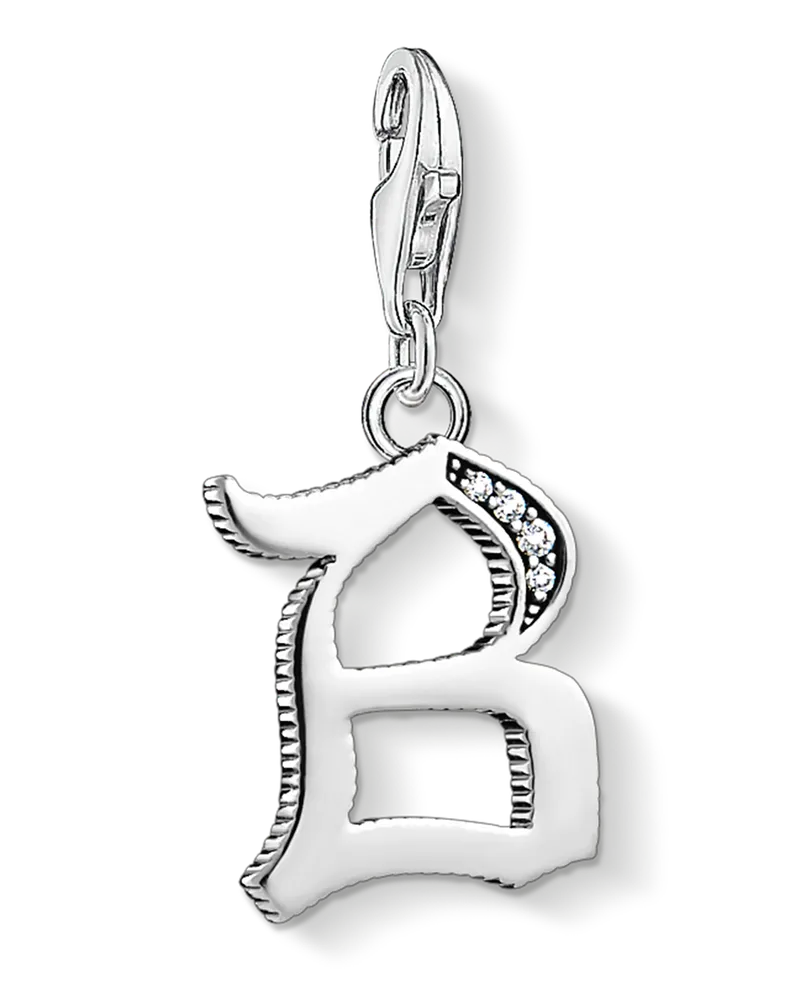 Thomas Sabo Charm-Anhänger Buchstabe B silber Silberfarben