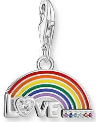 Thomas Sabo Charm-Anhänger bunter Regenbogen Silber Blau