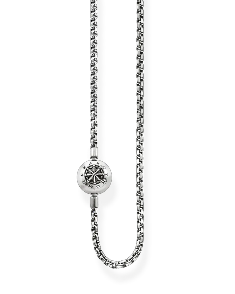 Thomas Sabo Herren Kette für Beads geschwärzt Stärke 2mm, Sterlingsilber, Karma Beads Silberfarben