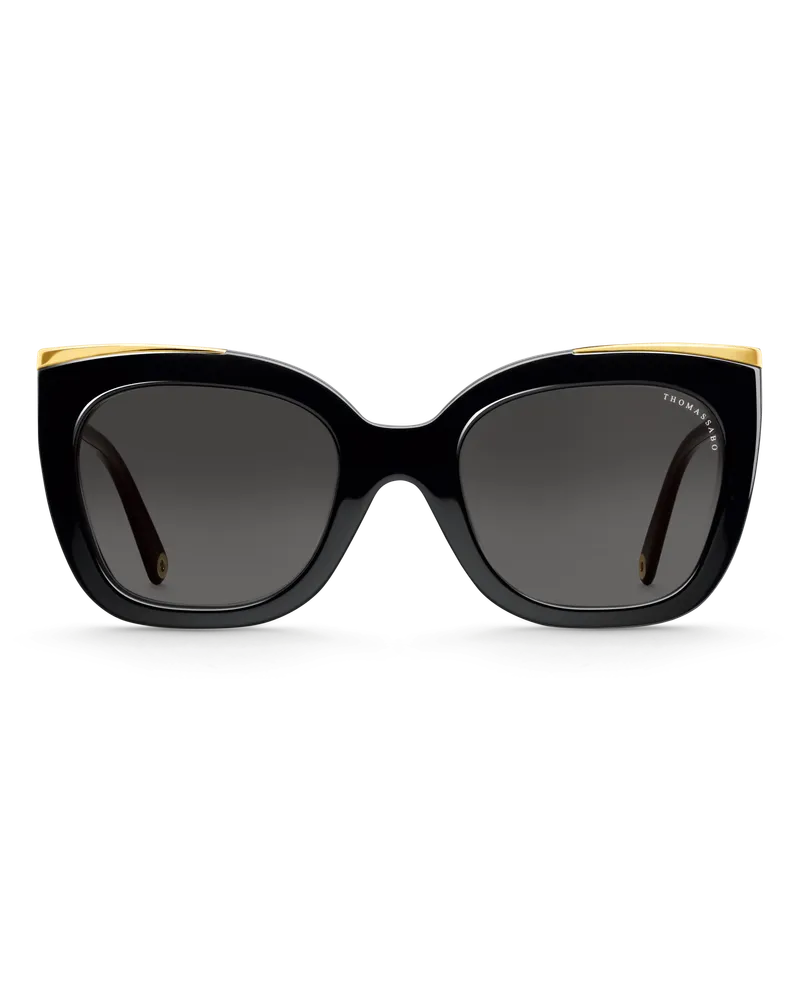 Thomas Sabo Damen Sonnenbrille Audrey Cat-Eye, Sterlingsilber Gelbgoldfarben