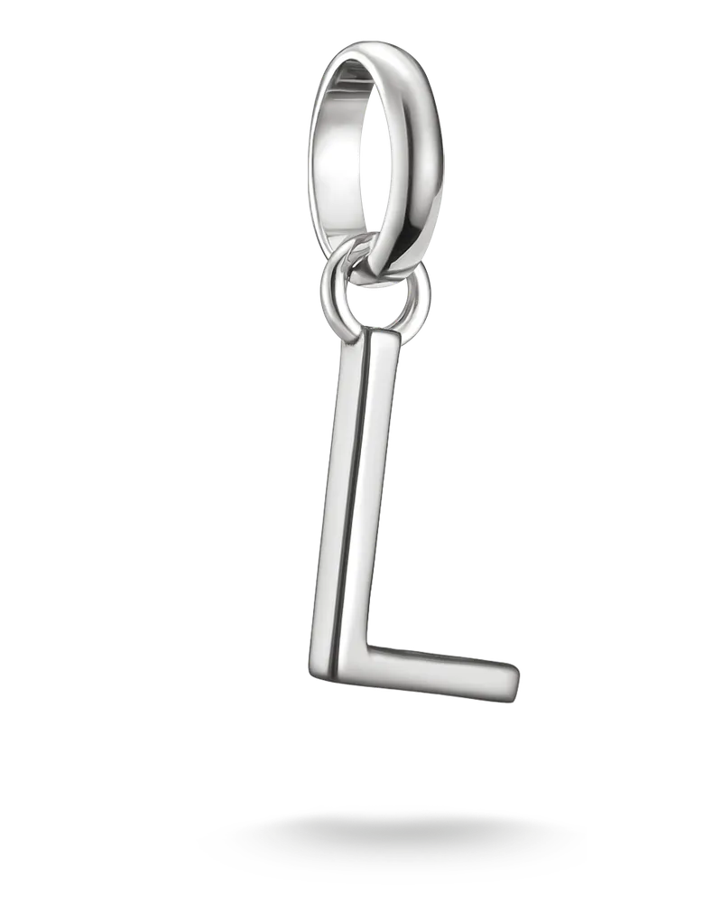 Thomas Sabo Damen Charm-Anhänger Buchstabe L Connect Silber, Sterlingsilber Silberfarben
