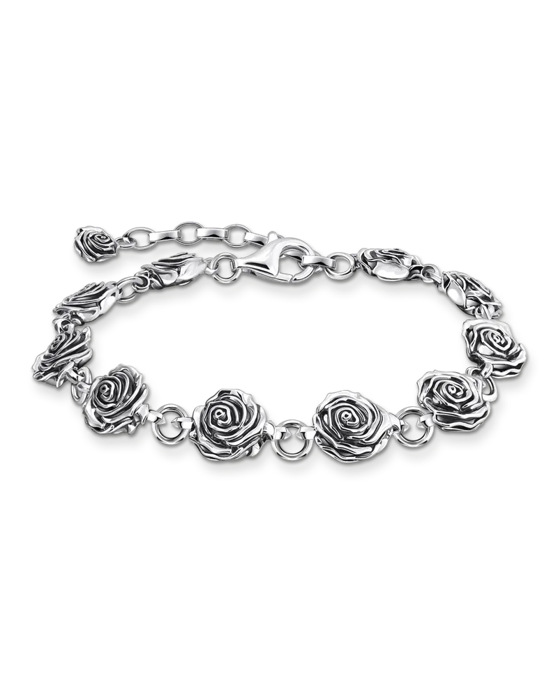 Thomas Sabo Herren Armband Midnight Rose Silber, Sterlingsilber geschwärzt Silberfarben
