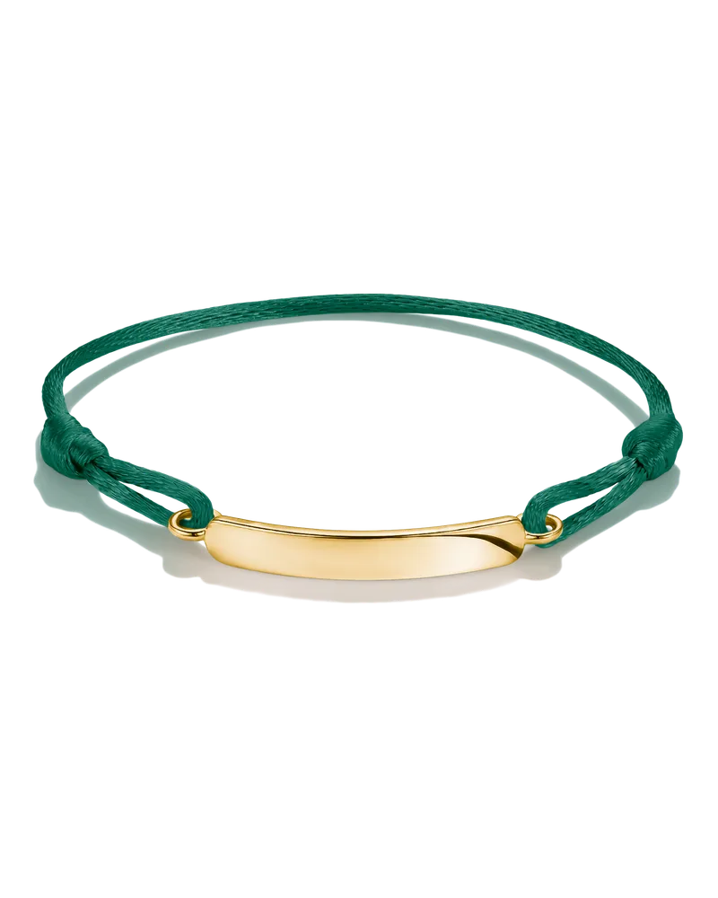 Thomas Sabo Damen Textilarmband gravierbar dunkelgrün, M03 Dunkelgrün
