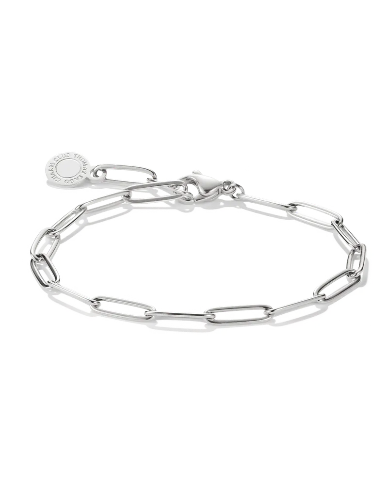 Thomas Sabo Charm-Armband Paperclip – Original silberfarben X0286-M02-21-L19 Silberfarben