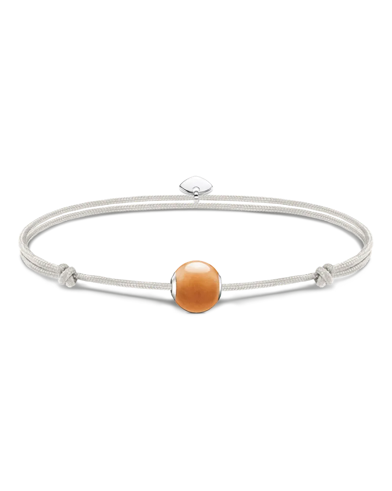 Thomas Sabo Damen Armband Karma Secret mit rotem Aventurin Bead, Sterlingsilber, Karma Beads Beige