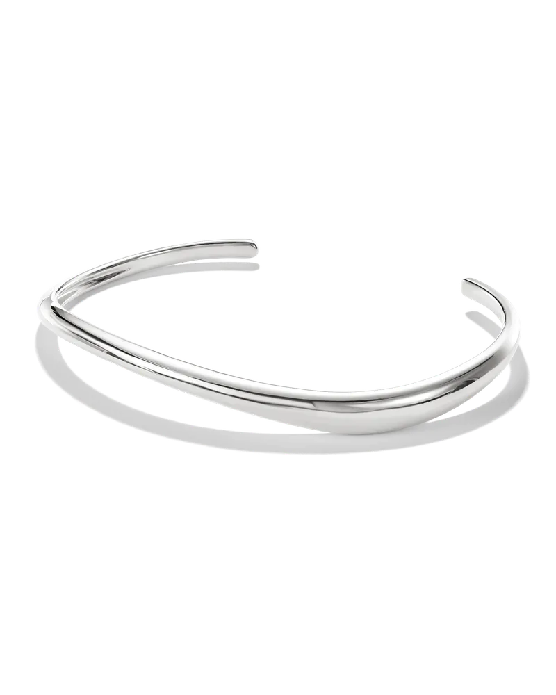 Thomas Sabo Damen Armreif in Wellenform, Sterlingsilber Silberfarben