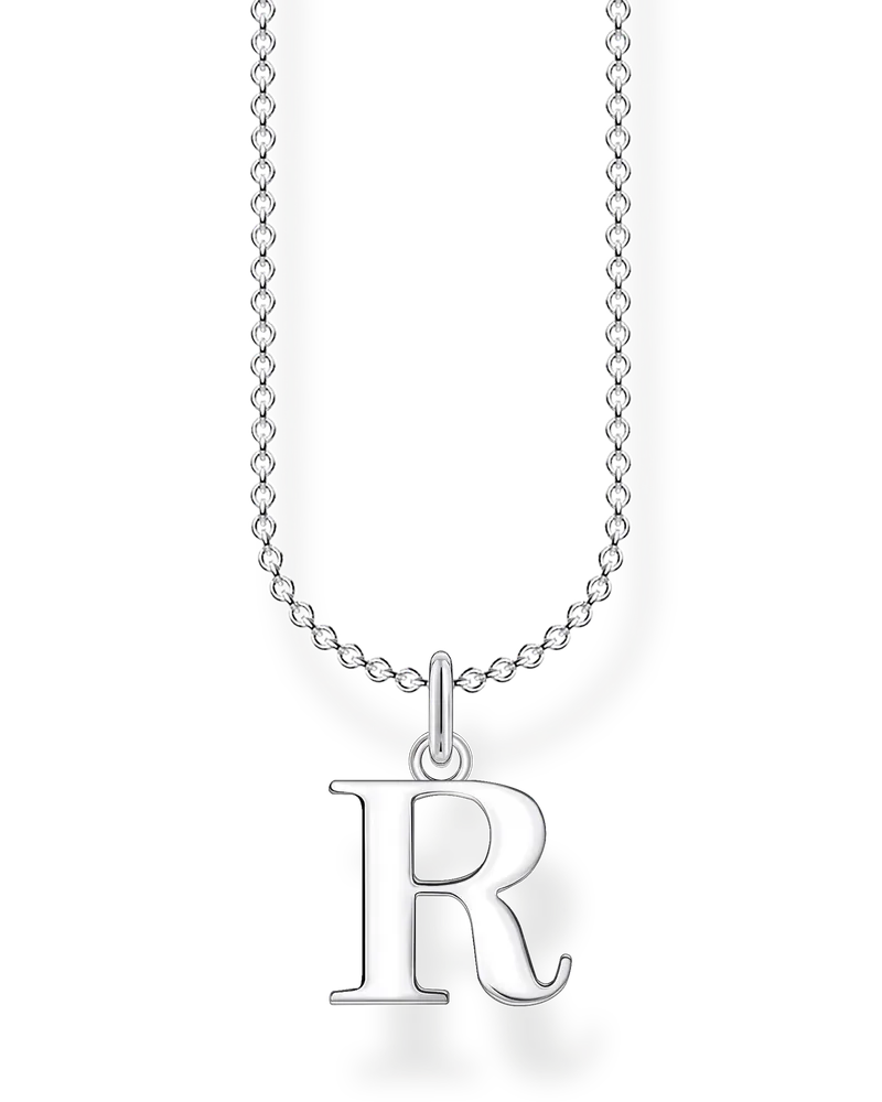 Thomas Sabo Damen Kette Buchstabe R, Sterlingsilber, Charming Collection Silberfarben