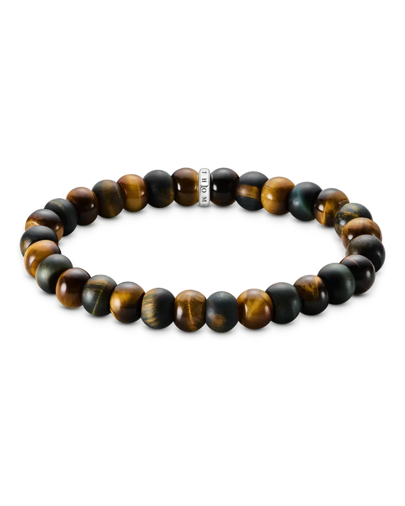Thomas Sabo Armband Tigerauge Goldbraun und Blaugold 9 mm