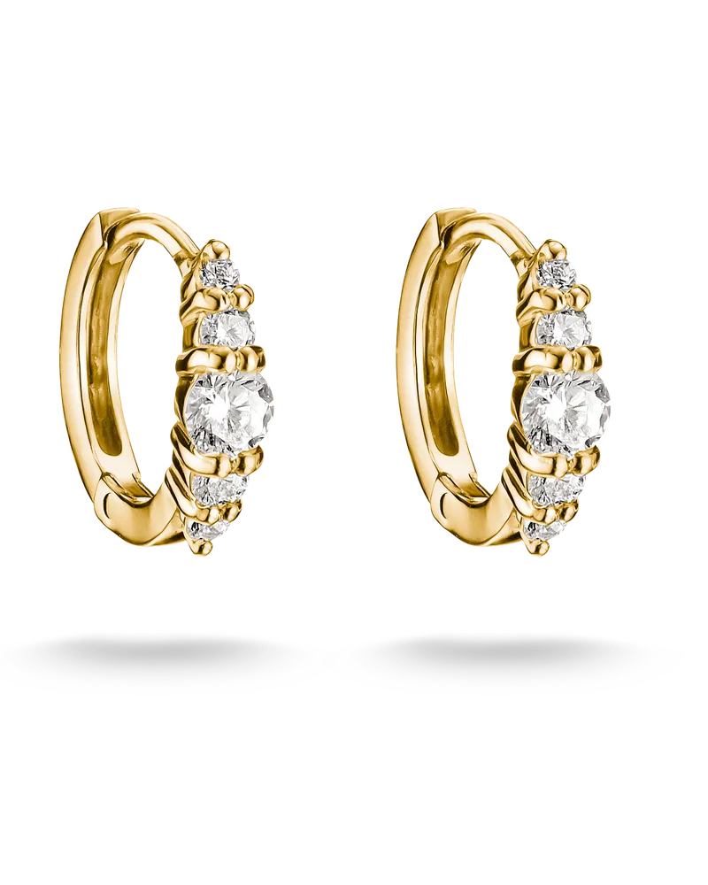 Thomas Sabo Creolen mit weißem Zirkonia weiß CR778-M01-14 Gelbgoldfarben