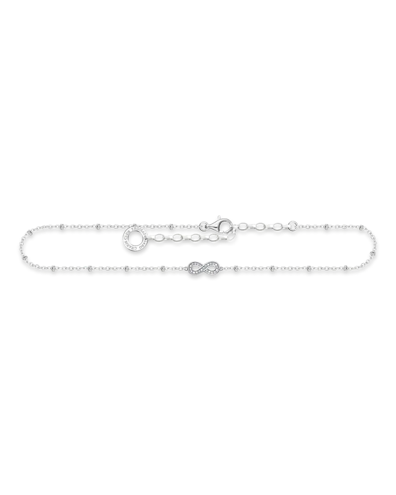 Thomas Sabo Damen Fußkette Infinity silber, Sterlingsilber, Charming Collection Silberfarben