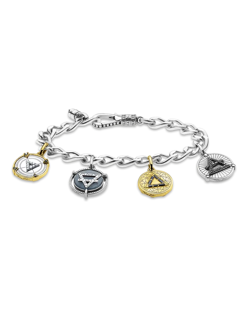 Thomas Sabo Herren Armband Elements of Nature gold-silber, Sterlingsilber Gelbgold vergoldet Gelbgoldfarben