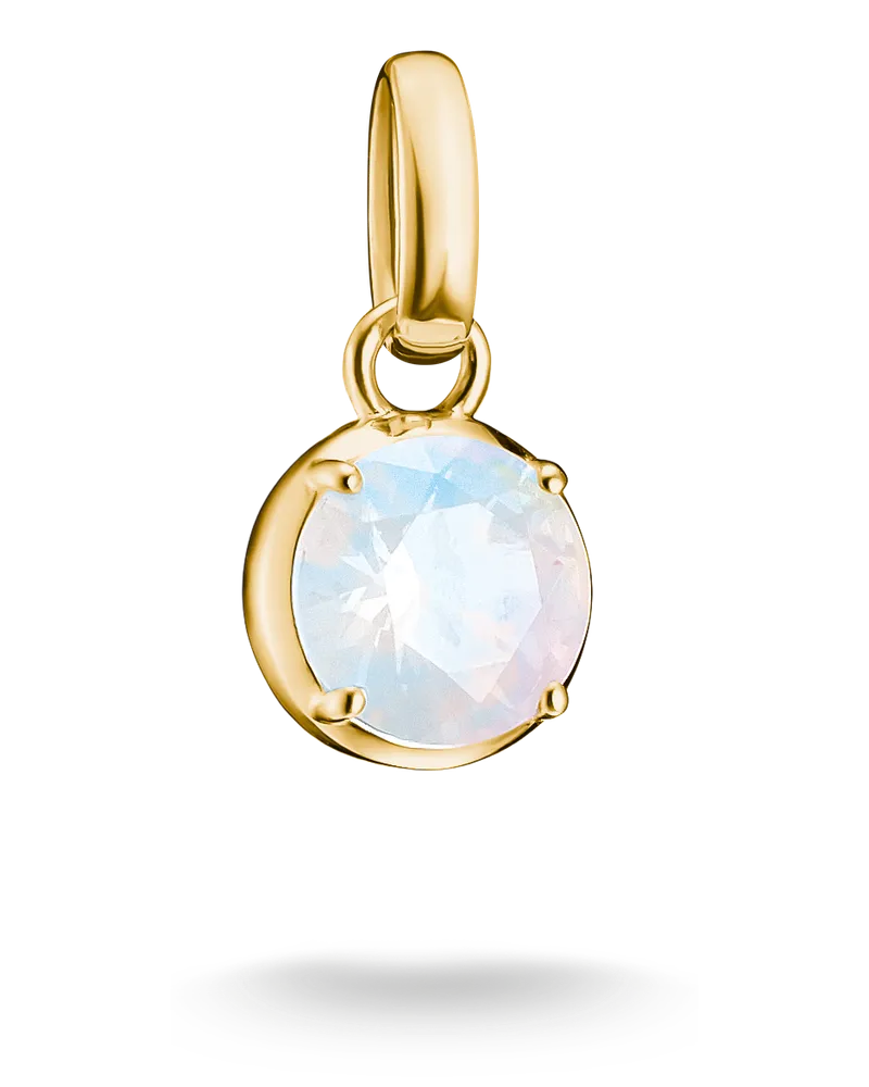 Thomas Sabo Charm Geburtsstein Juni – Connect weiß CC1334-M01-14 Gelbgoldfarben