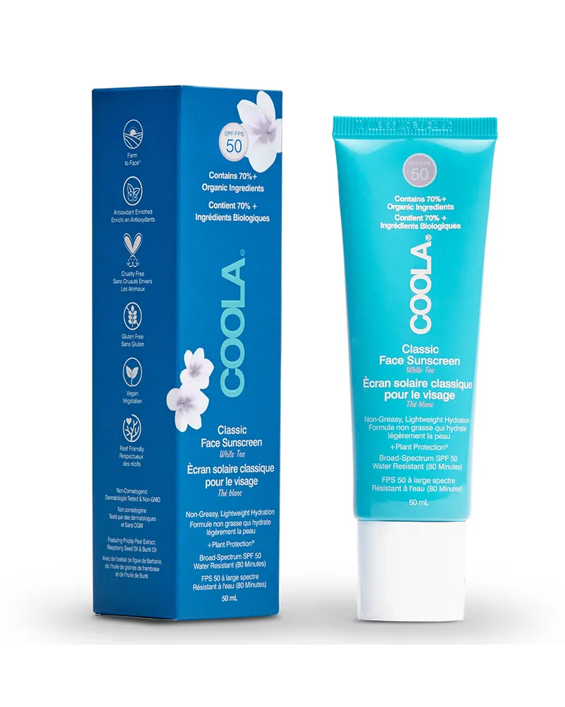 Coola Classic SPF 50  Face Lotion White Tea Weiss