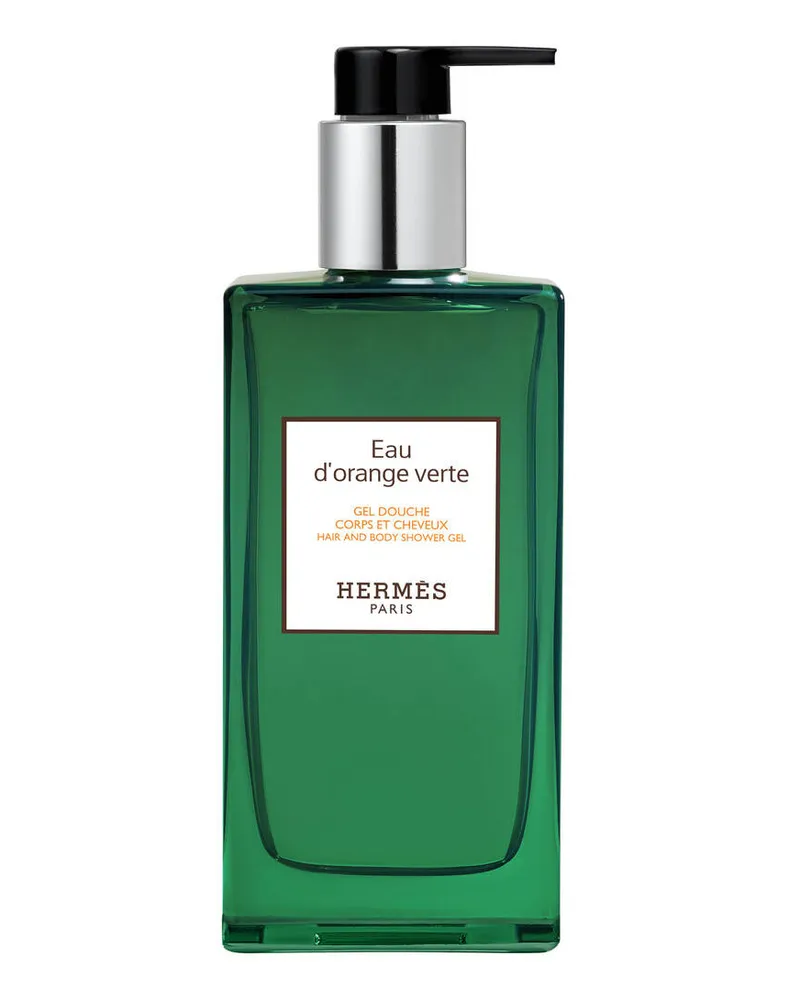 Hermès Eau d'orange verte, Duschgel für Körper und Haar Weiss