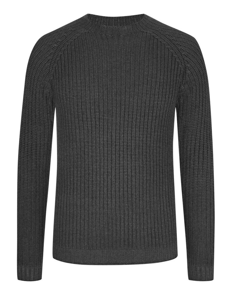 Filippo de Laurentiis Pullover aus extra feiner Merinowolle Anthrazit