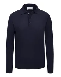 Eton Strick-Poloshirt aus extrafeiner Merinowolle Marine