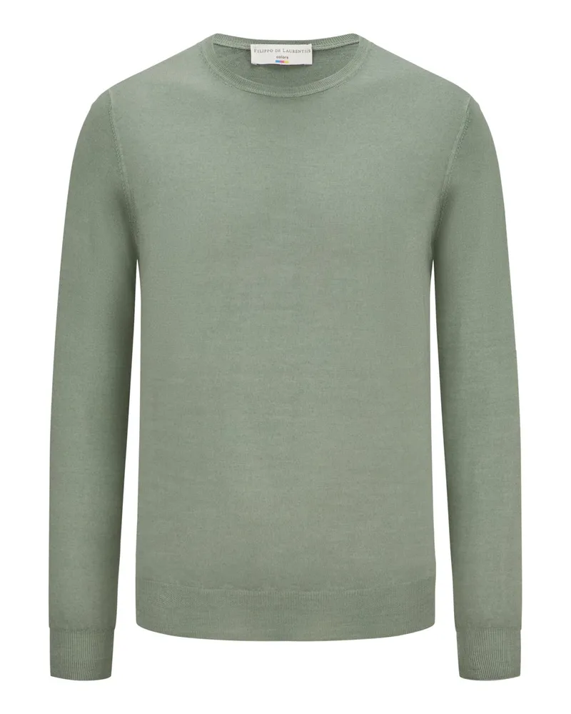 Filippo de Laurentiis Leichter Pullover aus feiner Merinowolle Mint