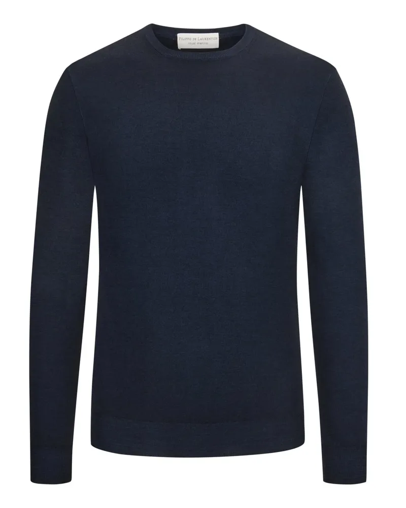 Filippo de Laurentiis Leichter Pullover aus feiner Merinowolle Marine