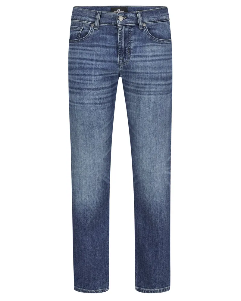 7 for all mankind Leichte Jeans in Washed-Optik, Slimmy Mittelblau