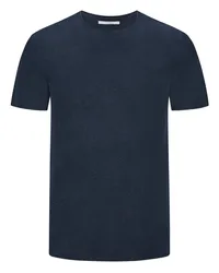 ECKERLE Unifarbenes Strickshirt in Leinen-Qualität Marine